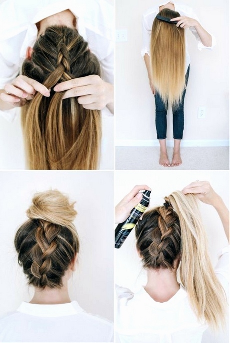 Coiffure simple cheveux long tresse