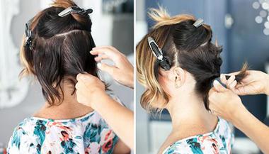 Faire un chignon cheveux courts