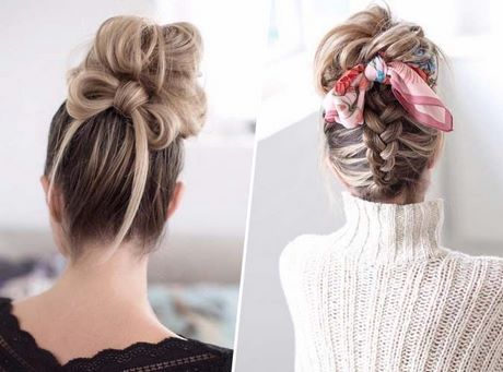 Modele chignon cheveux long