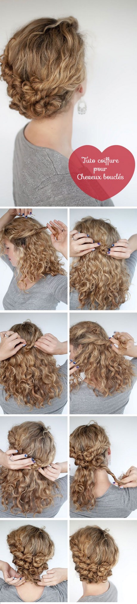 Tuto coiffure cheveux bouclés