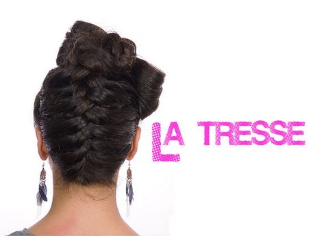 Chignon avec tresse derriere