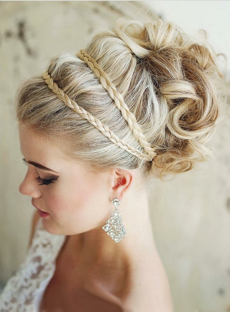 Chignon avec tresse mariage