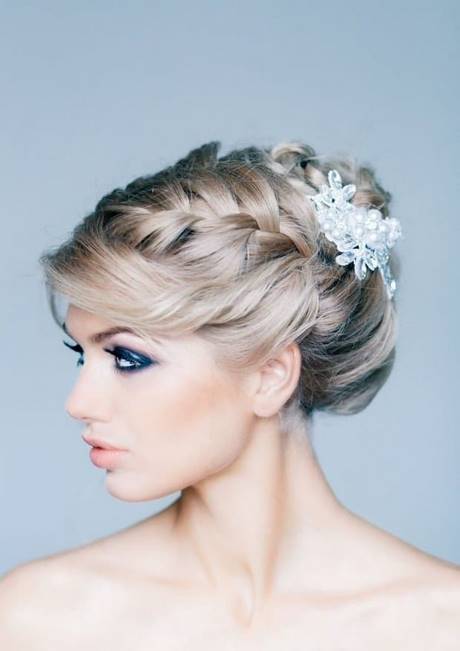 Chignon avec tresse mariage