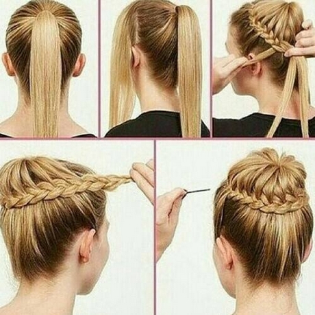 Chignon donut tresse