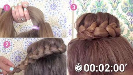 Chignon donut tresse