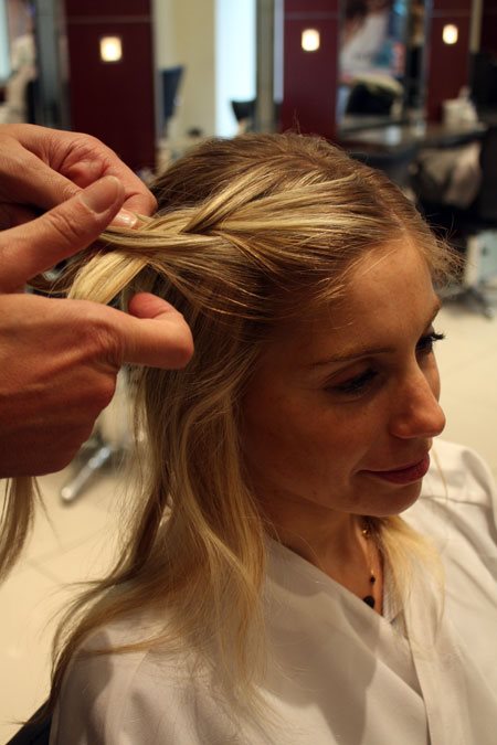 Chignon tresse sur le coté