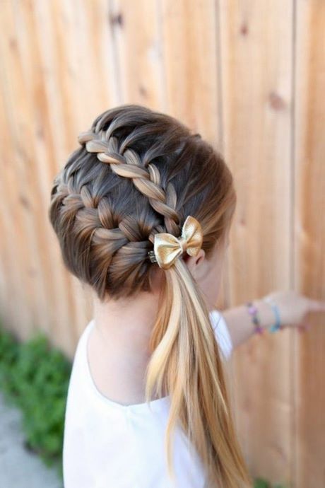 Coiffure de bapteme pour petite fille