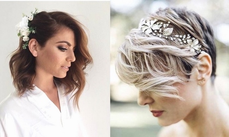 Coiffure de mariage sur cheveux court