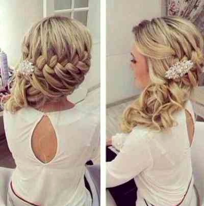 Coiffure mariage boucle et tresse