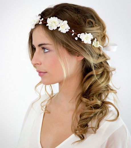 Coiffure mariage cheveux fins mi long