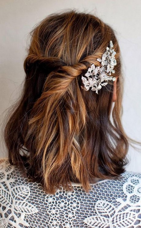 Coiffure mariage cheveux fins mi long