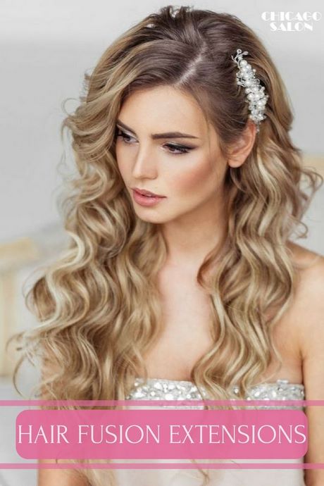 Coiffure mariée brune cheveux long