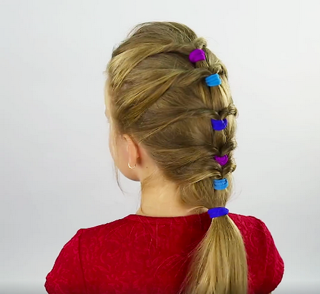 Coiffure petite fille avec elastique