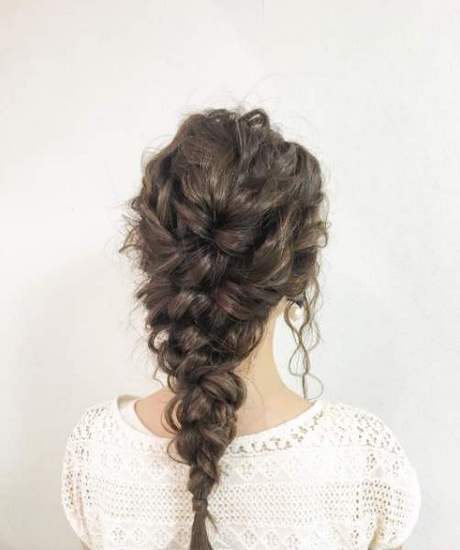 Coiffure tresse cheveux long mariage