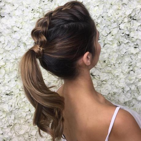 Tresse collé chignon