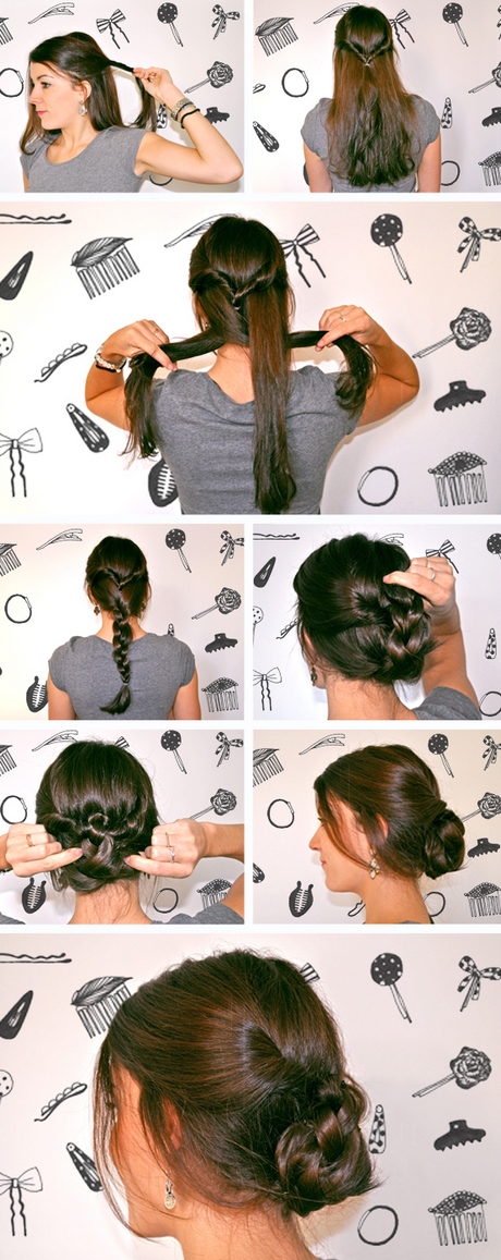 Tuto chignon tresse coté