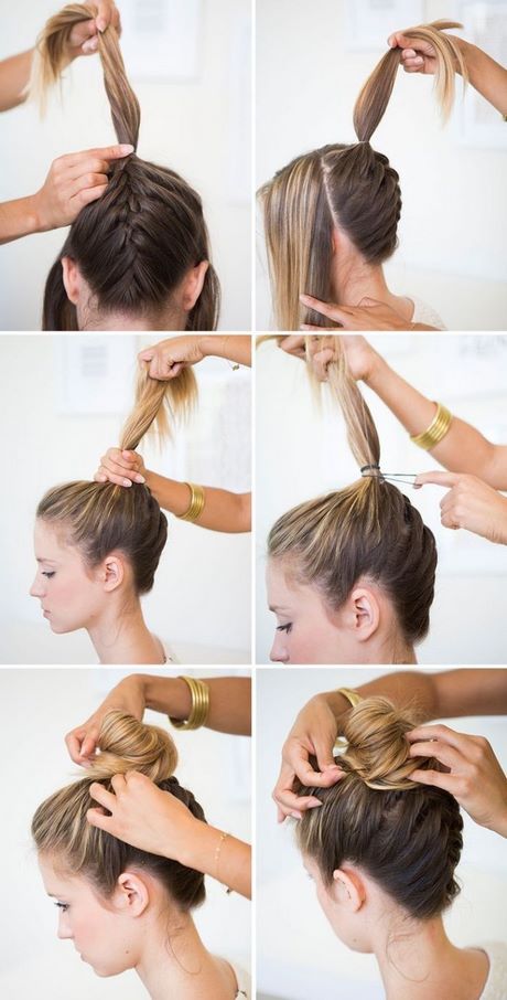 Tuto coiffure chignon haut