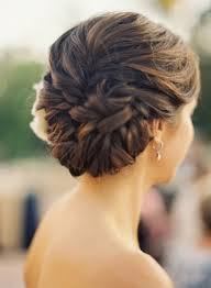 Chignon mariée brune