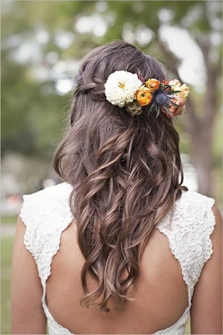 Coiffure cheveux détachés mariage