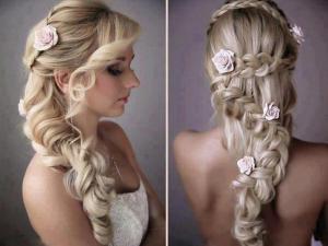 Coiffure mariage pour cheveux bouclés