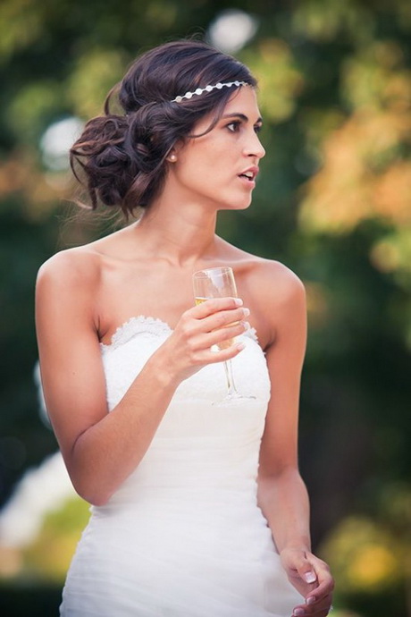 Coiffure mariée brune