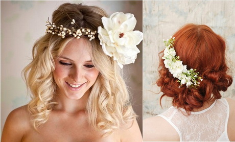 Coiffure mariée fleurs naturelles