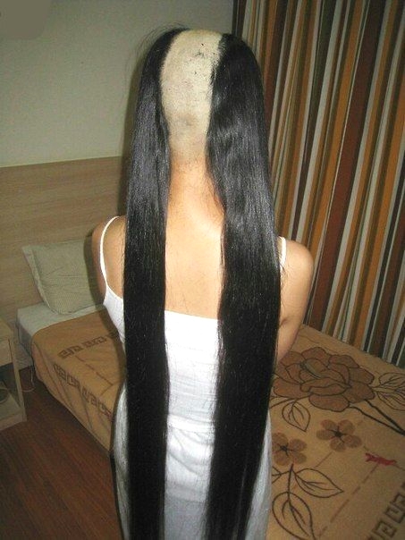 Cheveux long nuque rasée