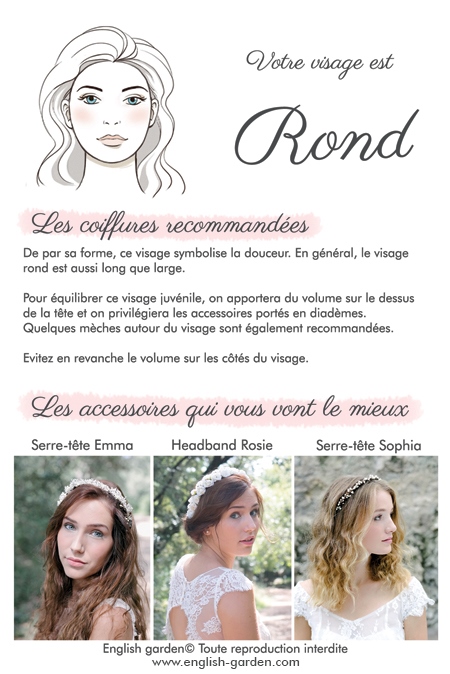 Coiffure tête ronde