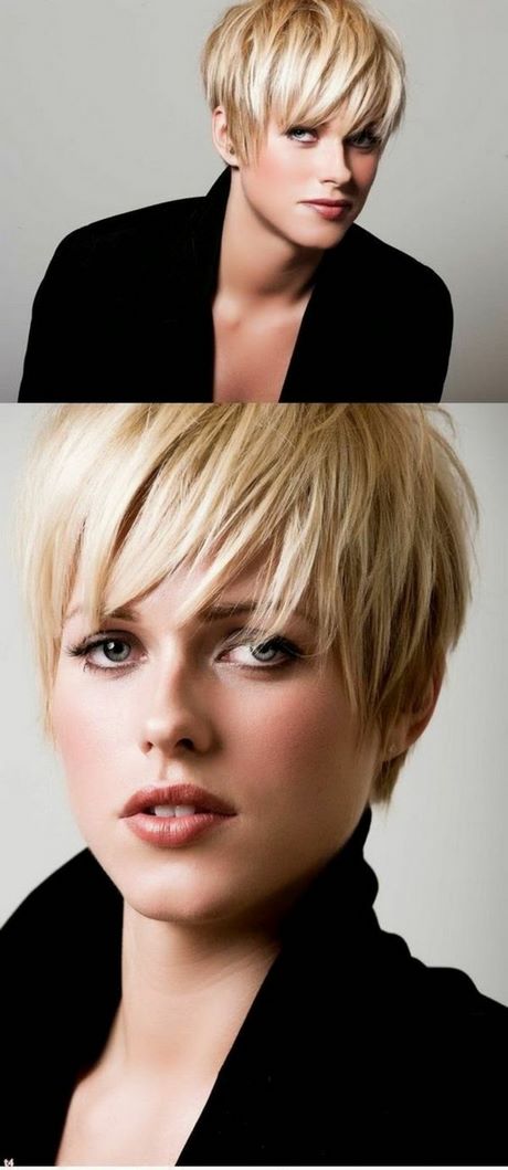 Coupe cheveux court meche blonde