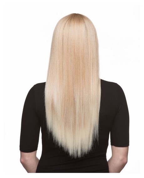 Cheveux long blond lisse