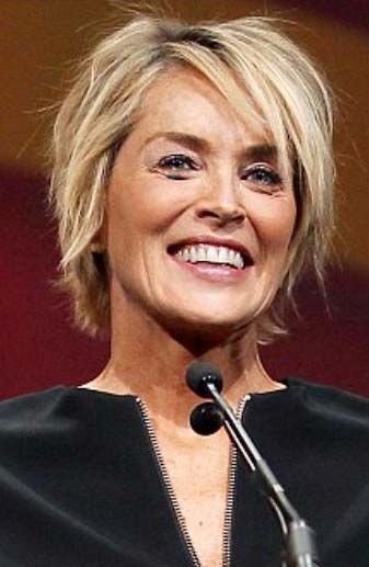 Coiffure courte sharon stone