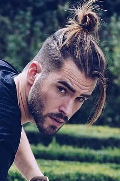 Coiffure homme dégradé mi long