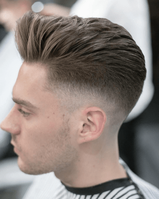 Coupe homme court cote et long dessus