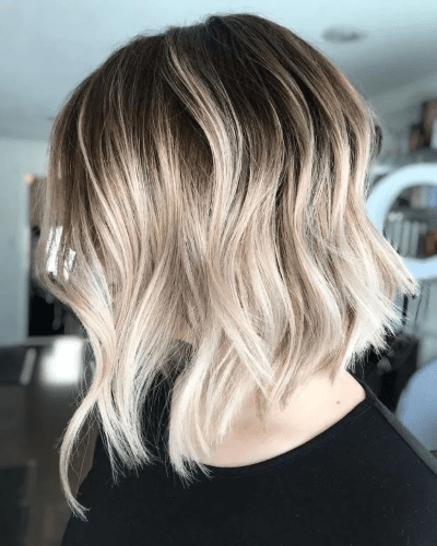 Degrade blond cheveux court