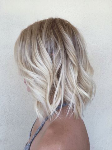 Balayage blond carré