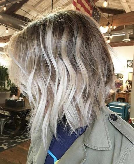 Balayage blond carré