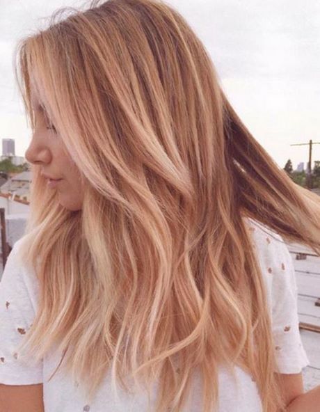 Balayage blond cheveux long