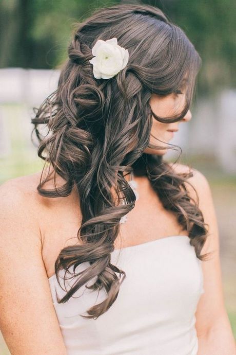 Coiffure mariage cheveux lachés ondulés