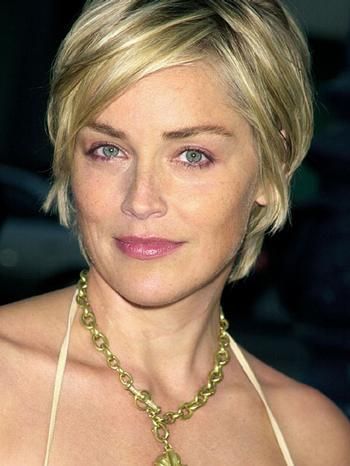 Sharon stone coupe courte