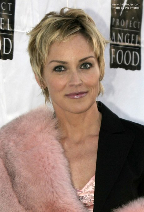 Sharon stone coupe courte